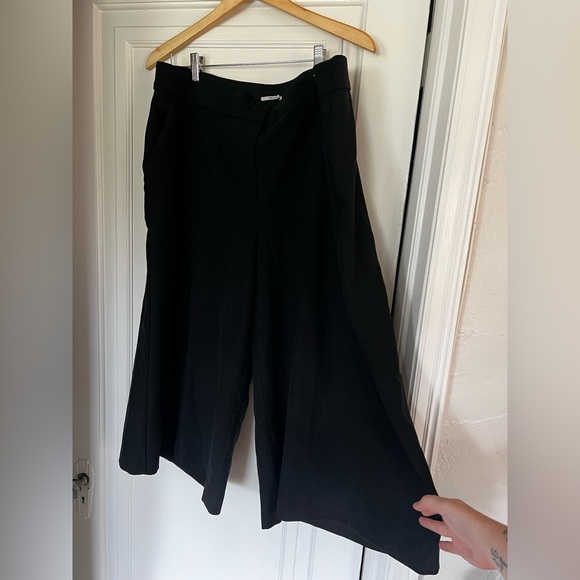 Lane Bryant The Allie Black Wide Leg Culotte Pants Plus Size 18R Work Trousers - Picture 2 of 8